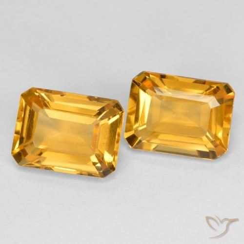 Gemme di Citrino Arancio-Oro naturale da 3.07 ct, Ottagonale / Taglio smeraldo, VS