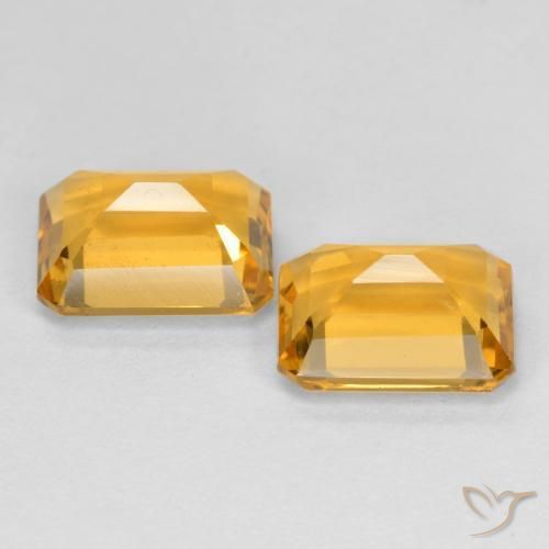 Gemme di Citrino Arancio-Oro naturale da 3.07 ct, Ottagonale / Taglio smeraldo, VS