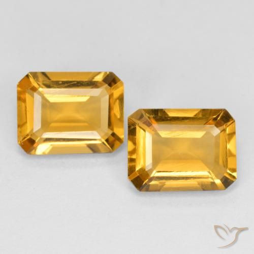 Gemme di Citrino Arancio-Oro naturale da 2.67 ct, Ottagonale / Taglio smeraldo, VS