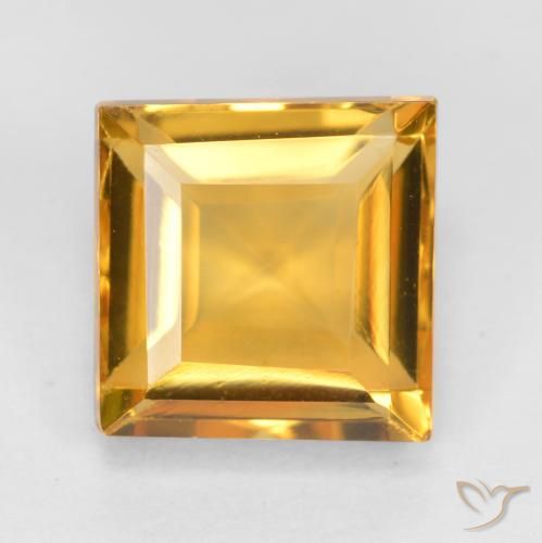 2.00ct Naturale Dorato Citrino, Quadrato, VVS-VS