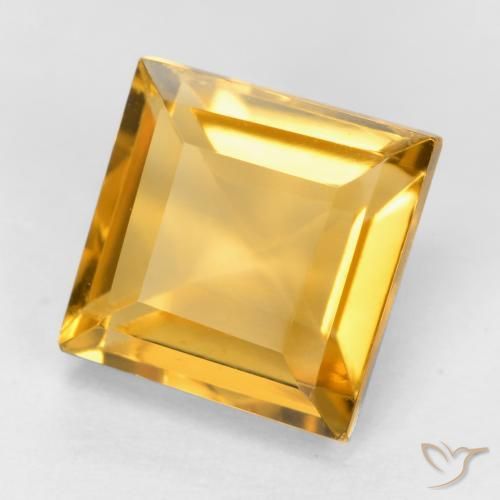 Citrino Dorato naturale da 2.00 ct, Quadrato, VVS-VS