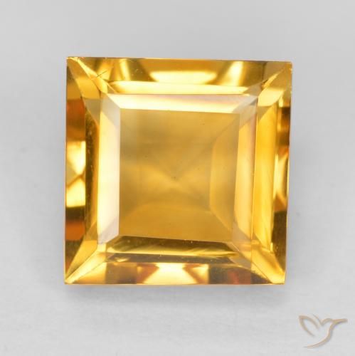 1.87ct Naturale Arancio medio-chiaro-oroG Citrino, Quadrato, VVS-VS