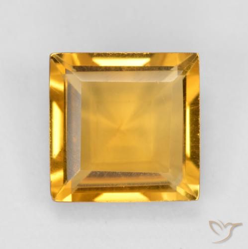 1.48ct Naturale Arancio-Oro Citrino, Quadrato, VS