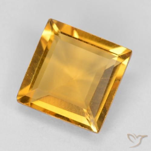 Citrino Arancio-Oro naturale da 1.48 ct, Quadrato, VS