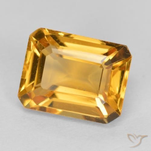 Citrino Arancione-Oro medio naturale da 1.66 ct, Ottagonale / Taglio smeraldo, VS