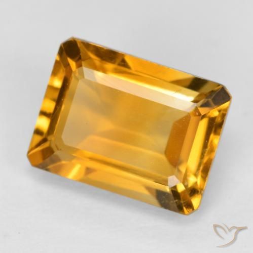 Citrino Arancio-Oro naturale da 1.67 ct, Ottagonale / Taglio smeraldo, VS