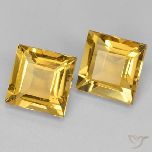 Gemme di Citrino Oro profondo naturale da 3.02 ct, Quadrato, VS