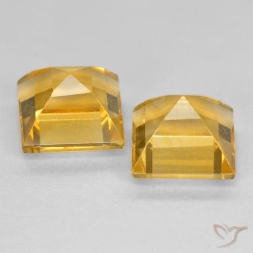 Gemme di Citrino Dorato naturale da 3.59 ct, Quadrato, VS