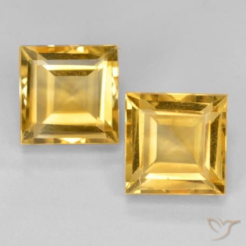 3.65ctw Naturale Dorato Citrino, Quadrato, VS
