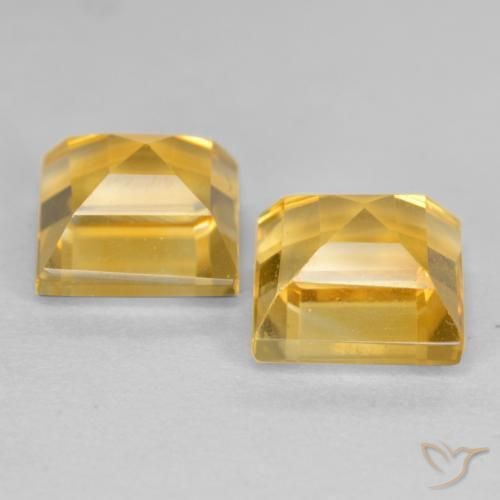 Gemme di Citrino Dorato naturale da 3.65 ct, Quadrato, VS