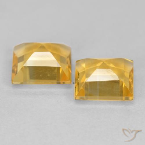 Gemme di Citrino Dorato medio naturale da 2.87 ct, Quadrato, VS