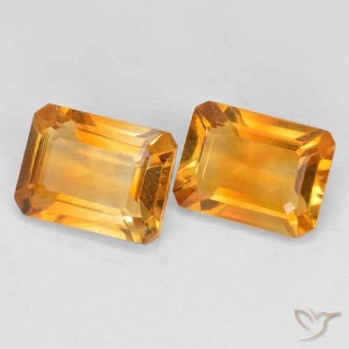 Gemme di Citrino Oro naturale da 2.88 ct, Ottagonale / Taglio smeraldo, VVS-VS