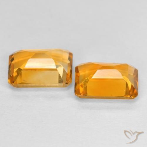 Gemme di Citrino Oro naturale da 2.88 ct, Ottagonale / Taglio smeraldo, VVS-VS