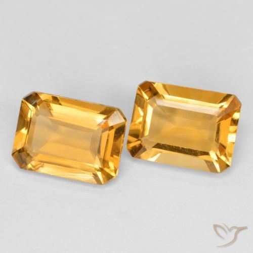 Gemme di Citrino Dorato scuro naturale da 2.54 ct, Ottagonale / Taglio smeraldo, VVS-VS