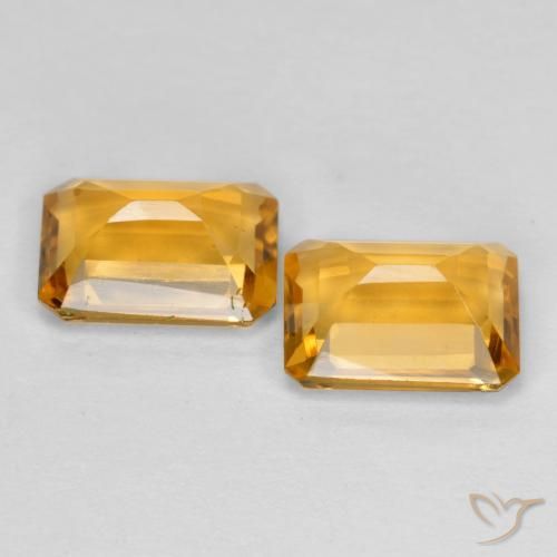 Gemme di Citrino Dorato scuro naturale da 2.54 ct, Ottagonale / Taglio smeraldo, VVS-VS