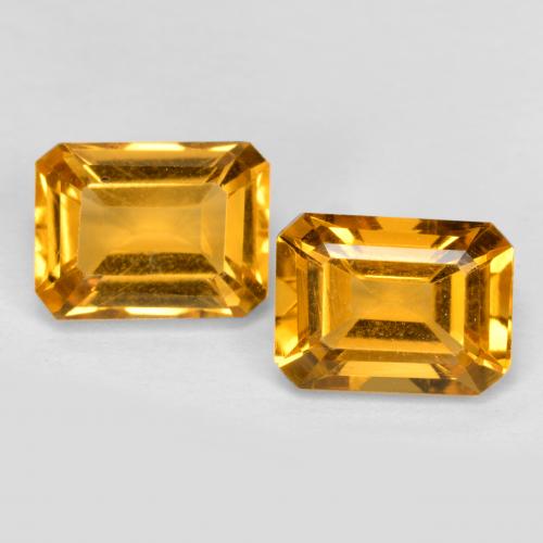 Citrino naturale dorato da 3,02 ct, taglio smeraldo, VVS-VS