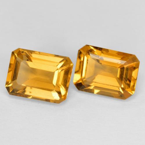 Citrino naturale dorato da 3,02 ct, taglio smeraldo, VVS-VS