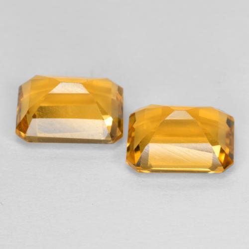 Citrino naturale dorato da 3,02 ct, taglio smeraldo, VVS-VS