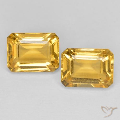 3.25ctw Naturale Dorato medio Citrino, Taglio smeraldo, VVS-VS
