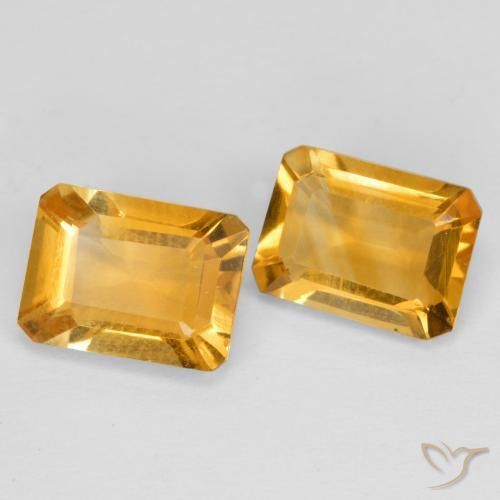 Gemme di Citrino Arancio Scuro-Oro naturale da 2.58 ct, Ottagonale / Taglio smeraldo, VVS-VS