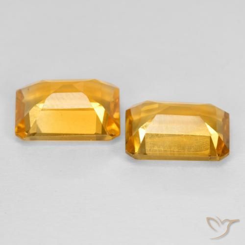 Gemme di Citrino Arancio Scuro-Oro naturale da 2.58 ct, Ottagonale / Taglio smeraldo, VVS-VS