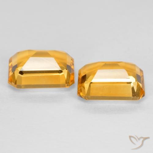 Gemme di Citrino Arancio intenso-OroG naturale da 3.04 ct, Ottagonale / Taglio smeraldo, VVS-VS