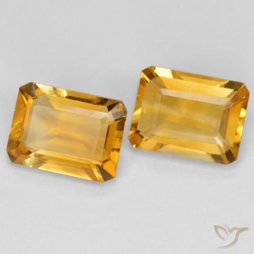 Gemme di Citrino Dorato scuro naturale da 2.80 ct, Ottagonale / Taglio smeraldo, VVS-VS