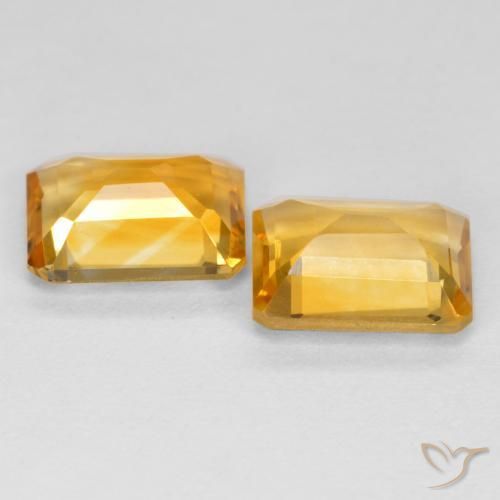 Gemme di Citrino Dorato scuro naturale da 2.80 ct, Ottagonale / Taglio smeraldo, VVS-VS