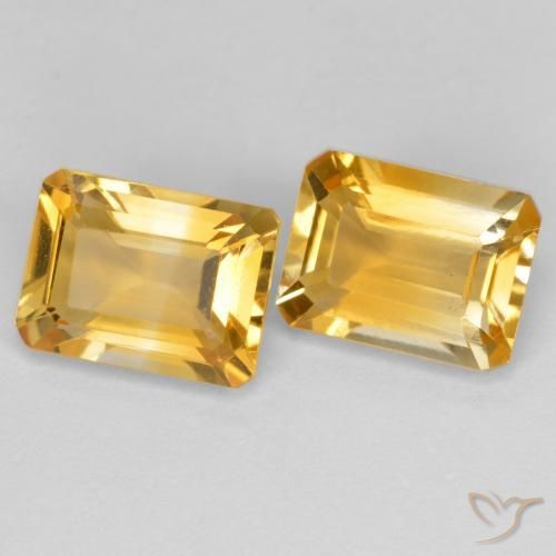 Gemme di Citrino Arancio Dorato Profondo naturale da 3.11 ct, Ottagonale / Taglio smeraldo, VVS-VS