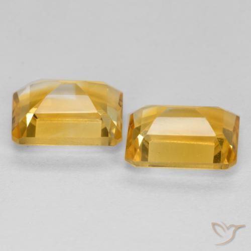 Gemme di Citrino Arancio Dorato Profondo naturale da 3.11 ct, Ottagonale / Taglio smeraldo, VVS-VS