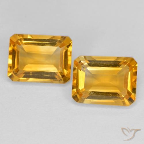 3.08ctw Naturale Dorato medio Citrino, Taglio smeraldo, VVS-VS