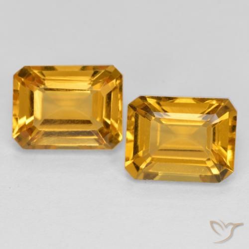 3.24ctw Naturale Dorato scuro Citrino, Taglio smeraldo, VVS-VS