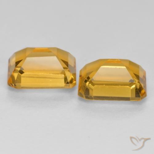Gemme di Citrino Dorato scuro naturale da 3.24 ct, Ottagonale / Taglio smeraldo, VVS-VS