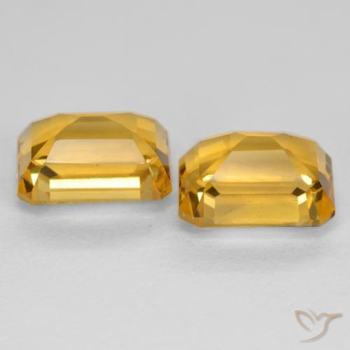 Gemme di Citrino Arancio Dorato Profondo naturale da 3.43 ct, Ottagonale / Taglio smeraldo, VVS-VS