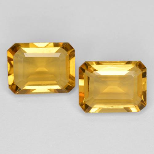 Citrino naturale dorato da 2,70 ct, taglio smeraldo, VVS-VS