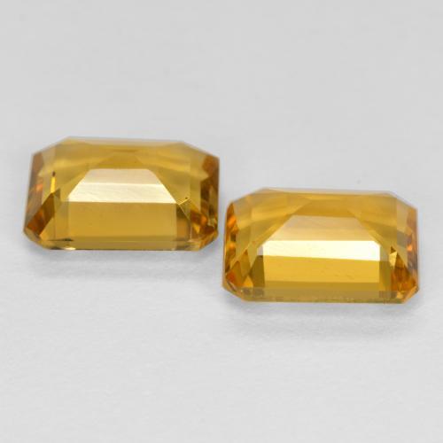 Citrino naturale dorato da 2,70 ct, taglio smeraldo, VVS-VS