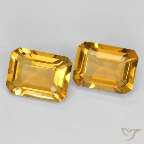 Gemme di Citrino Dorato scuro naturale da 2.68 ct, Ottagonale / Taglio smeraldo, VVS-VS