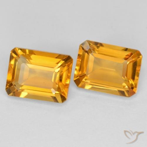 Gemme di Citrino Dorato scuro naturale da 3.02 ct, Ottagonale / Taglio smeraldo, VVS-VS