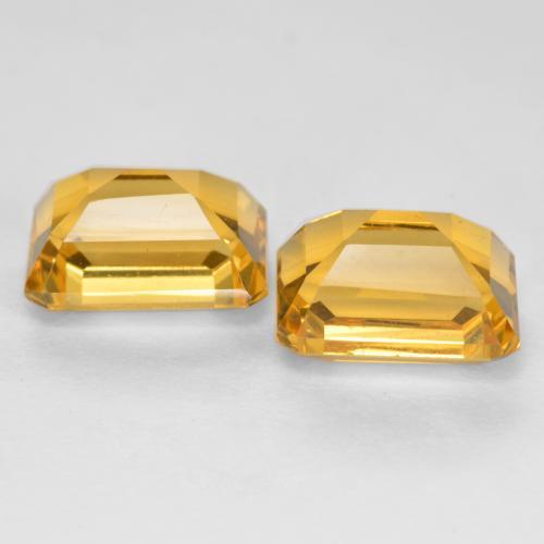 Citrino naturale dorato da 3,53 ct, taglio smeraldo, VVS-VS