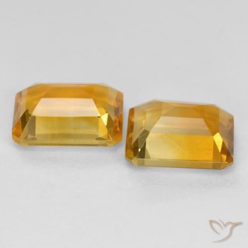 Gemme di Citrino Arancio-Oro naturale da 2.80 ct, Ottagonale / Taglio smeraldo, VVS-VS