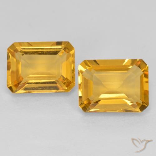 2.98ctw Naturale Dorato scuro Citrino, Taglio smeraldo, VVS-VS