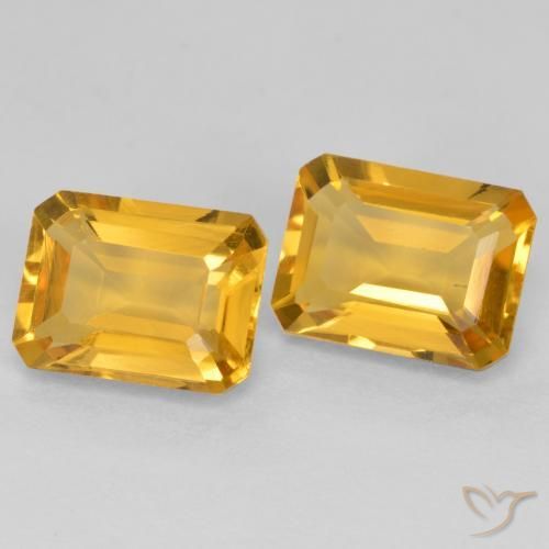 Gemme di Citrino Dorato scuro naturale da 2.98 ct, Ottagonale / Taglio smeraldo, VVS-VS