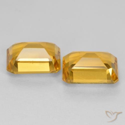 Gemme di Citrino Dorato scuro naturale da 2.98 ct, Ottagonale / Taglio smeraldo, VVS-VS