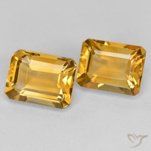 Gemme di Citrino Dorato scuro naturale da 3.24 ct, Ottagonale / Taglio smeraldo, VS