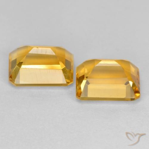 Gemme di Citrino Dorato scuro naturale da 3.24 ct, Ottagonale / Taglio smeraldo, VS