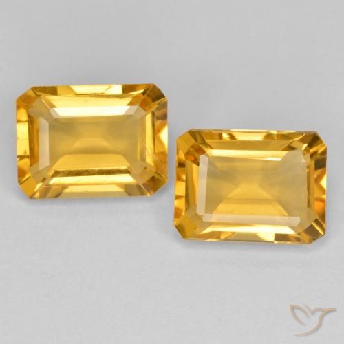 2.82ctw Naturale Dorato scuro Citrino, Taglio smeraldo, VVS-VS