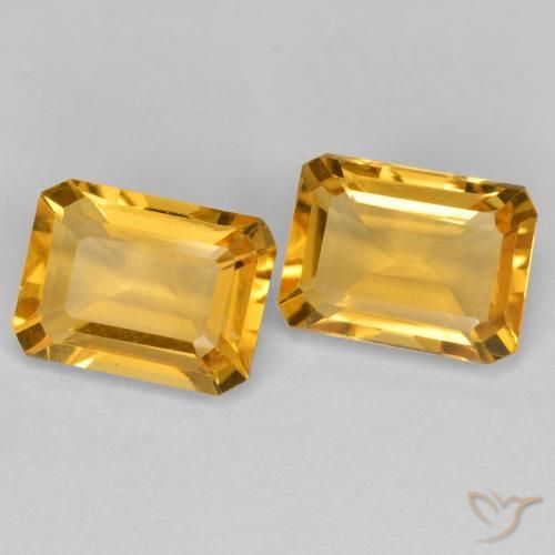 Gemme di Citrino Dorato scuro naturale da 2.82 ct, Ottagonale / Taglio smeraldo, VVS-VS