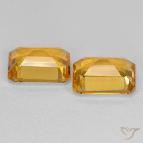 Gemme di Citrino Dorato scuro naturale da 2.82 ct, Ottagonale / Taglio smeraldo, VVS-VS