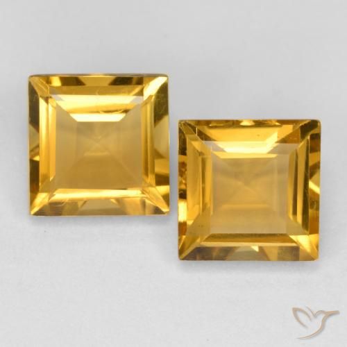 3.34ctw Naturale Dorato Citrino, Quadrato, VS