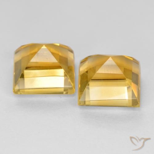 Gemme di Citrino Dorato scuro naturale da 3.58 ct, Quadrato, VS